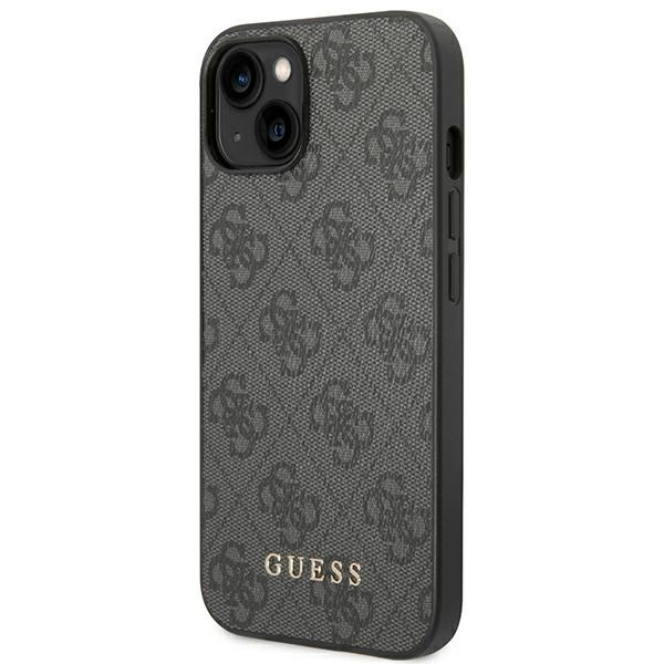 Guess GUHCP14MG4GFGR iPhone 14 Plus / 15 Plus 6.7" szary/grey hard case 4G Metal Gold Logo