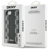 Etui DKNY Leather Checkered Mono Pattern MagSafe do iPhone 16e czarny