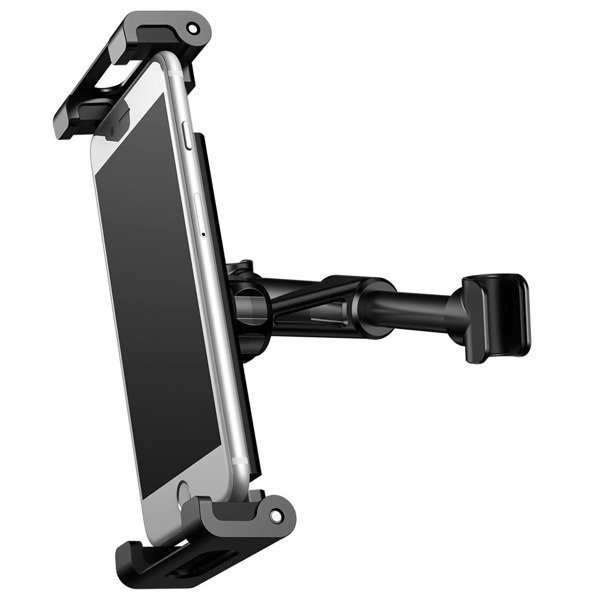 Baseus Backseat Car Mount SUHZ-01 Car Headrest Holder for Tablets / Smartphones 4.7-12.9" - Black