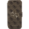 Guess GUBKP15L4GMGBR iPhone 15 Pro 6.1"brązowy/book book 4G Metal Logo
