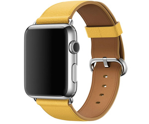 APPLE LEATHER STRAP FOR APPLE WATCH MARIGOLD MMHC2ZM/A 42/44/45/46/49MM UNIVERSAL SIZE ORIGINAL SEAL
