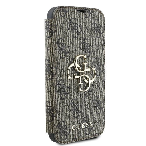 Guess GUBKP16S4GMGBR iPhone 166.1" brązowy/brown book 4G Metal Logo