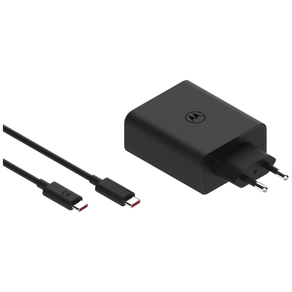 Ładowarka sieciowa Motorola TurboPower   125W Dual 2x USB-C z kablem USB-C 1m czarny