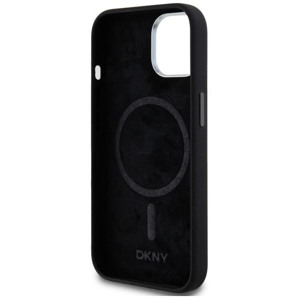 DKNY DKHMP14SSMCHLK iPhone 14 / 15 / 136.1" czarny/black hardcase Liquid Silicone Small Metal Logo MagSafe