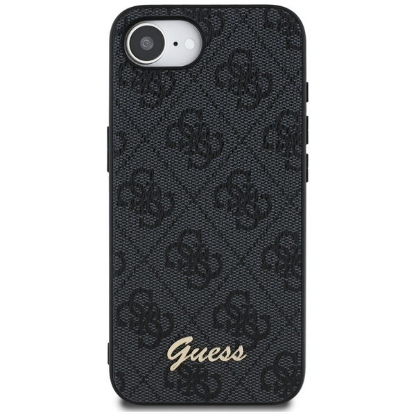 Etui Guess 4G Script Logo MagSafe do iPhone 16e czarny