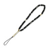 GUESS ZAWIESZKA GUSTPEARK PHONE STRAP CZARNY/BLACK HEISHI BEADS