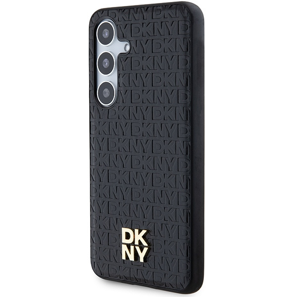 DKNY DKHMS24SPSHRPSK S24 S921czarny/black hardcase Leather Pattern Metal Logo MagSafe