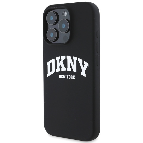 DKNY DKHMP16XSNYACH iPhone 16 Pro Max6.9" czarny/black hardcase Silicone White Printed Logo MagSafe