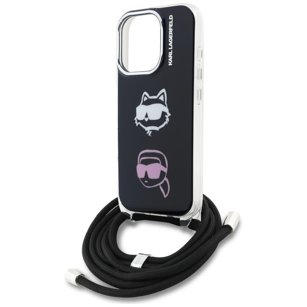 Etui Karl Lagerfeld IML Crossbody        Karl&Choupette Head do iPhone 16 Pro czarny