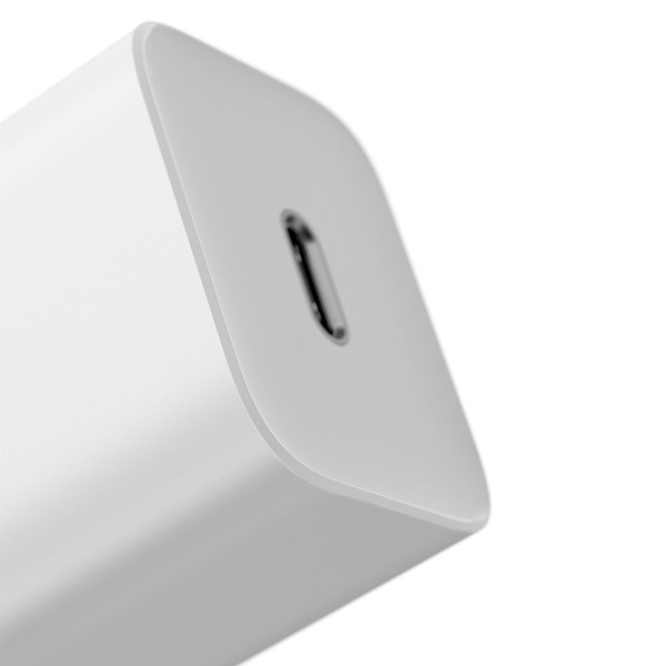 BASEUS SUPER SI 1C FAST WALL CHARGER USB TYPE C 20 W POWER DELIVERY + USB TYPE C - LIGHTNING CABLE 1 M WHITE (TZCCSUP-B02)