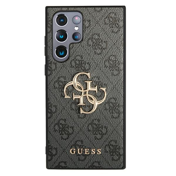 Guess GUHCS22L4GMGGR S908 S22 Ultraszary/grey hardcase 4G Big Metal Logo