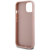 Guess GUHCP15SPCRTHCP iPhone 15 / 14 / 13 6.1" różowy/pink hardcase Croco Triangle Metal Logo