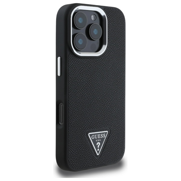 Guess GUHMP16XPGTSPSK iPhone 16 Pro Max  6.9" czarny/black hardcase Grained Triangle MagSafe