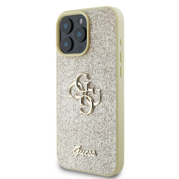 Guess GUHCP16XHG4SGD iPhone 16 Pro Max 6.9" złoty/gold hardcase Fixed Glitter Big 4G