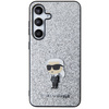KARL LAGERFELD KLHCS24SGCNPSG S24 S921 SREBRNY/SILVER HARDCASE FIXED GLITTER IKONIK LOGO METAL PIN