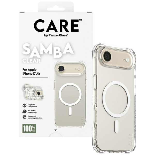 Etui CARE by PanzerGlass Fashionable     Samba w. White MagSafe do iPhone Air przezroczysty