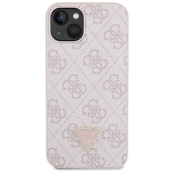 Guess GUHCP13MP4TDSCPP iPhone 13 / 14 / 15 6.1" różowy/pink hardcase Crossbody 4G Metal Logo