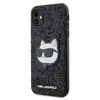 Etui Karl Lagerfeld Glitter Choupette Patch na iPhone 11 / Xr - czarne