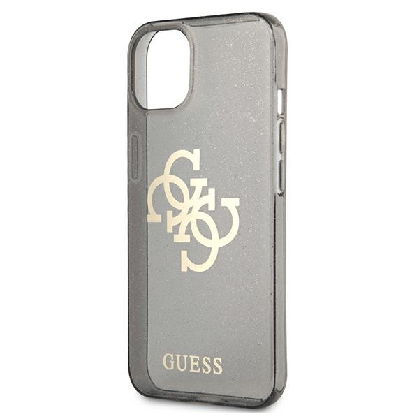 Guess GUHCP13SPCUGL4GBK iPhone 13 mini5,4" czarny/black hard case Glitter 4G Big Logo