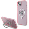 Karl Lagerfeld KLHMP15SHMRSKCP iPhone 15 6.1" pink/pink hardcase Ring Stand Karl&amp;Choupette MagSafe