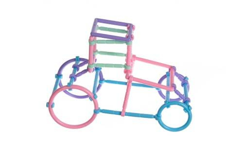CONSTRUCTION BLOCKS STRAWS STICKS SET