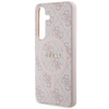 Guess GUHMS24SG4GFRP S24 S921 różowy/pink hardcase 4G Collection Leather Metal Logo MagSafe