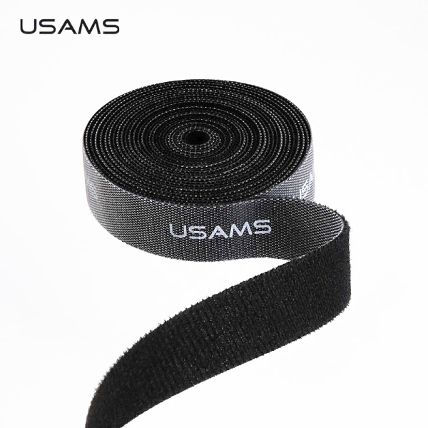 USAMS TAŚMA ORGANIZER DO KABLI VELCRO 5M CZARNY /BLACK ZB60ZD05 (US-ZB060)