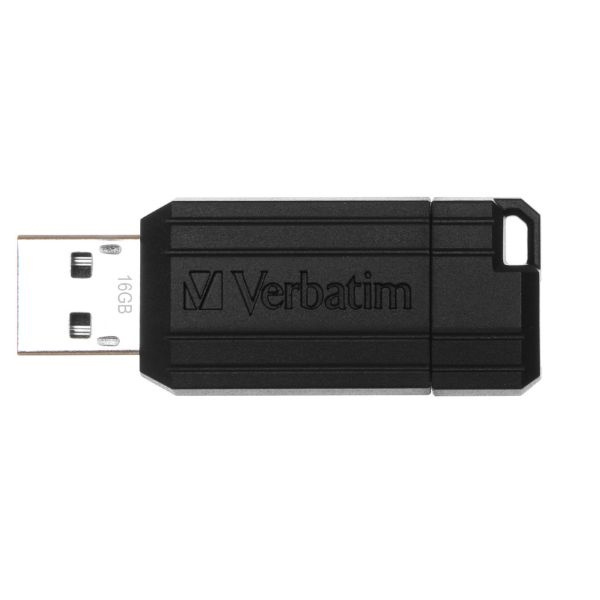 Verbatim Pendrive 16GB USB-A 2.0PinStripe czarny/black 49063