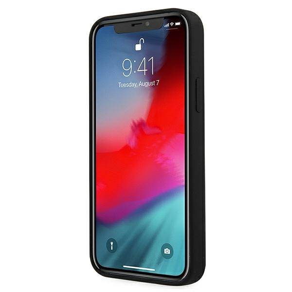 Guess GUHCP12SLSVSBW iPhone 12 mini5,4" czarno biały/black white hardcase Silicone Vintage