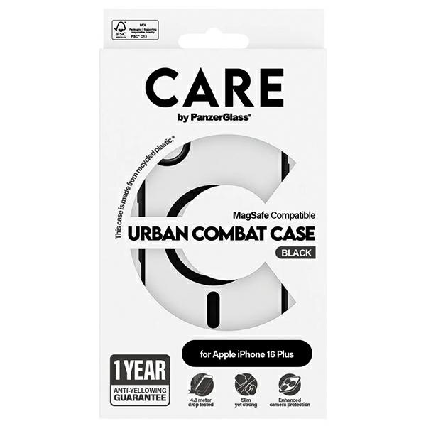 CARE by PanzerGlass Flagship Urban Case iPhone 16 Plus 6,7" czarny/black MagSafe 1359
