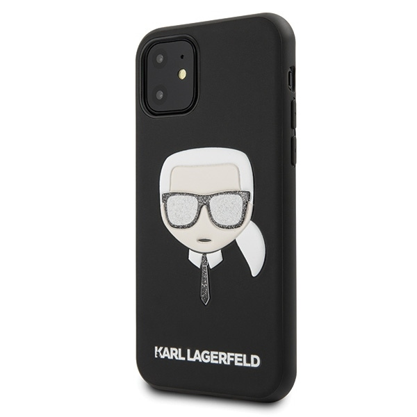 KARL LAGERFELD KLHCN61GLBK IPHONE 11 6.1 " / XR CZARNY / BLACK ICONIK EMBOSSED & GLITTER