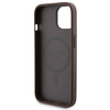 Zestaw Guess GUBPM5P15S4GEMGW iPhone15 6.1" hardcase + Powerbank 5000mAh MagSafe brązowy/brown 4G Metal Logo