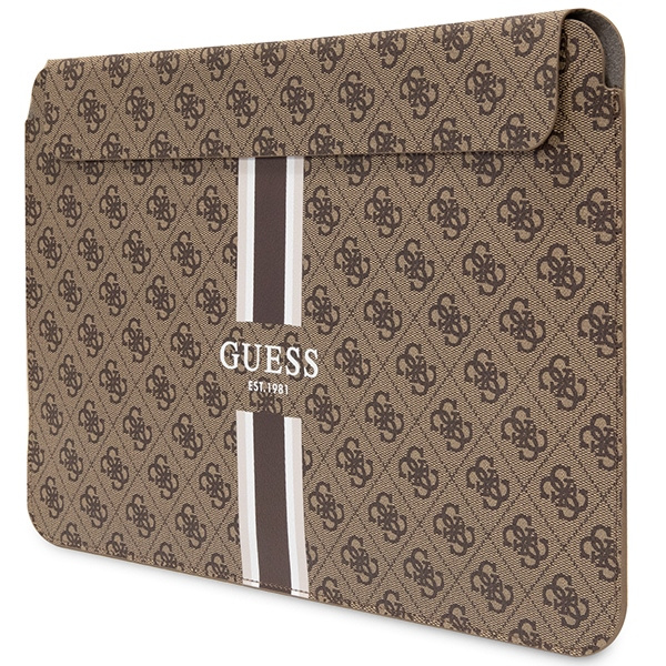 Guess Sleeve GUCS16P4RPSW 16" brązowy/brown 4G Printed Stripes
