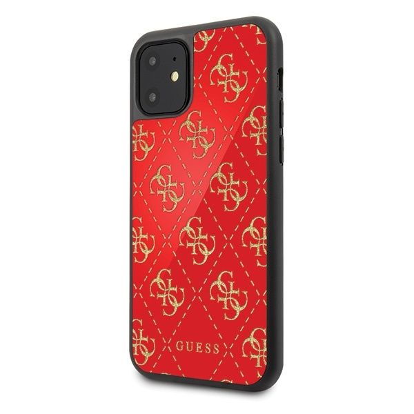 Guess GUHCN614GGPRE iPhone 11 6,1"/ Xr czerwony/red hard case 4G Double Layer Glitter