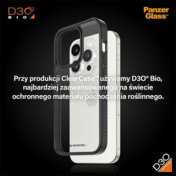 PanzerGlass ClearCase iPhone 15 Pro 6.1" D3O 2xMilitary grade czarny/black 1177