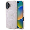 Guess GUHMP16SPSAPSMEP iPhone 16 6.1" różowy/pink hardcase Saffiano Peony Classic Logo MagSafe