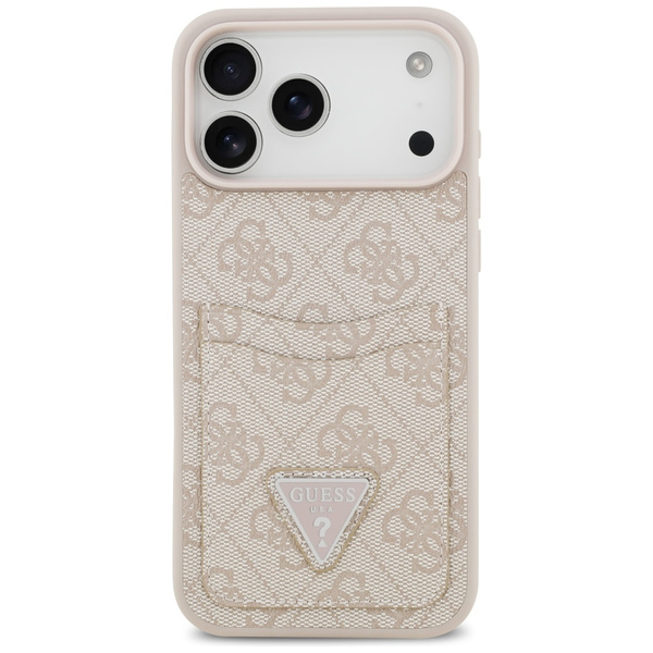 Etui Guess 4G Double Card Triangle do    iPhone 17 Pro Max różowy