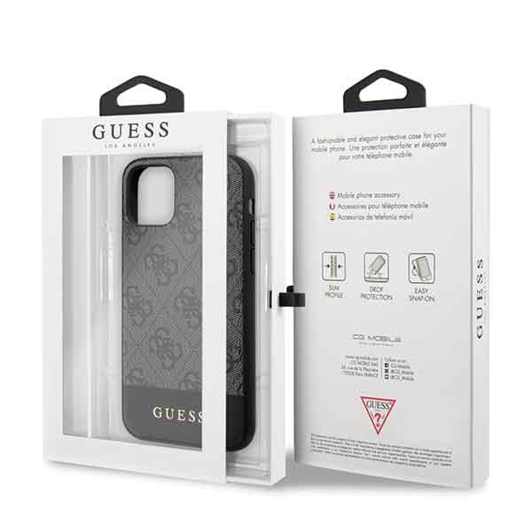 Guess GUHCN61G4GLGR iPhone 11 6,1" / Xrszary/grey hard case 4G Stripe Collection