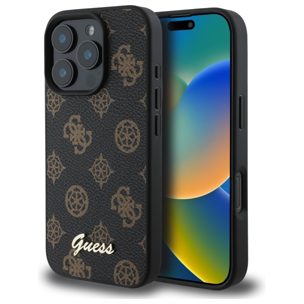 Guess GUHMP16XPGPYSK iPhone 16 Pro Max 6.9" czarny/black hardcase Peony Script MagSafe
