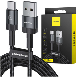 Spacecase Kabel USB-C Cable 1M 3A black