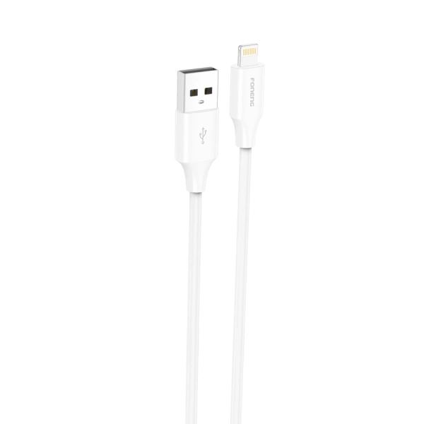 FONENG kabel X63 Lightning 2.1A 1M Biały