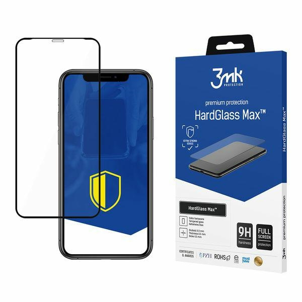 3MK HardGlass Max iPhone Xs Maxblack, FullScreen Glass