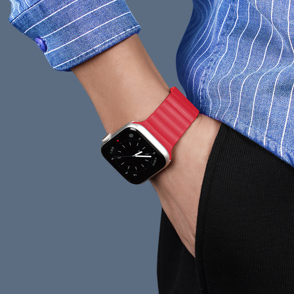 DUX DACIS MAGNETIC STRAP APPLE WATCH ULTRA BRACELET MAGNETIC BRACELET RED BAND (CHAIN VERSION)