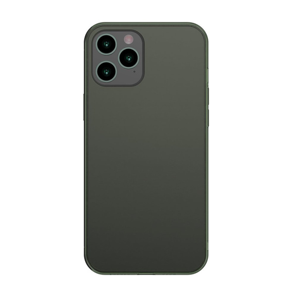 BASEUS FROSTED GLASS CASE HARD CASE WITH A FLEXIBLE FRAME IPHONE 12 PRO MAX DARK GREEN (WIAPIPH67N-WS06)