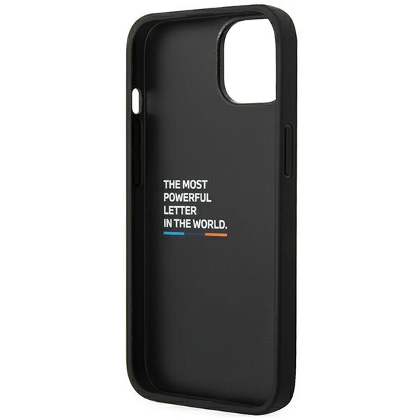 Etui BMW Leather Carbon na iPhone 14 Plus - czarne