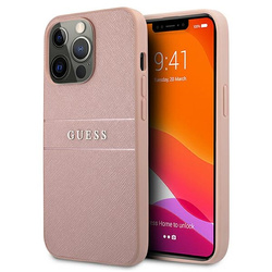 Guess GUHCP13XPSASBPI iPhone 13 Pro Max6,7" różowy/pink hardcase Saffiano Stripe