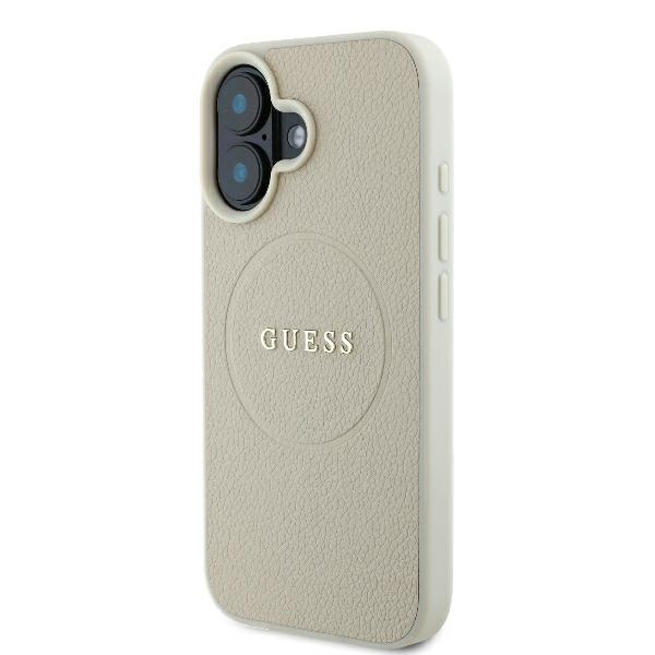 Guess GUHMP16SPGHSMME iPhone 166.1" beżowy/beige hardcase Grained Ring MagSafe