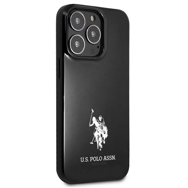 Etui U.S. Polo Assn. Horses Logo na iPhone 13 Pro Max - czarne