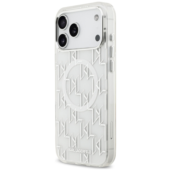 Etui Karl Lagerfeld IML KL Monogram      MagSafe do iPhone 17 Pro Max biały