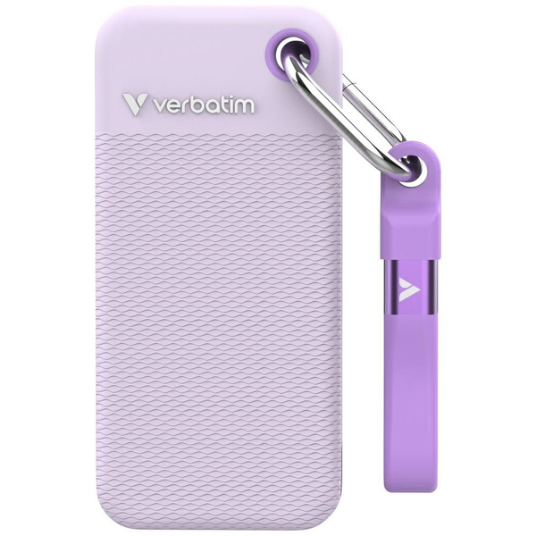 Dysk Zewnętrzny Verbatim Pocket SSD 2TB  USB-C 3.2 gen.2 biały-fioletowy 32323
